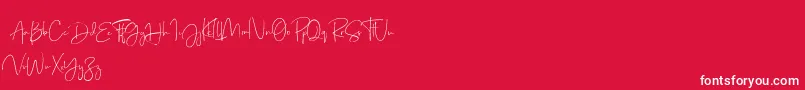 Just Sunday Demo Font – White Fonts on Red Background