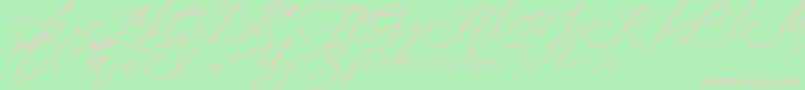 Just Sunday Font – Pink Fonts on Green Background