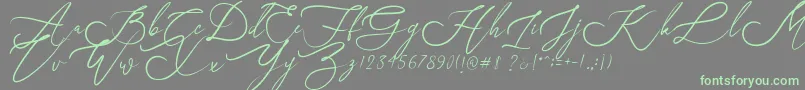 Just Sunday-Schriftart – Grüne Schriften auf grauem Hintergrund