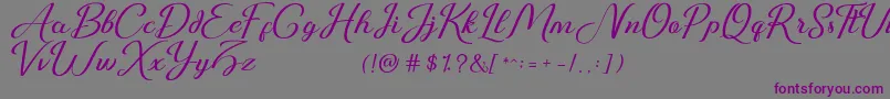 Just Sweet Demo-Schriftart – Violette Schriften auf grauem Hintergrund