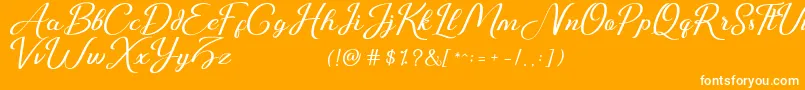 Just Sweet Demo Font – White Fonts on Orange Background