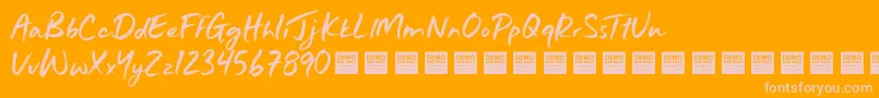 Just Wright   Demo Font – Pink Fonts on Orange Background