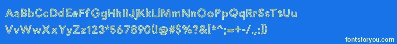 justaddwaterDEMO Font – Yellow Fonts on Blue Background