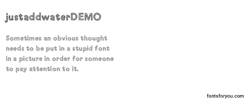JustaddwaterDEMO Font
