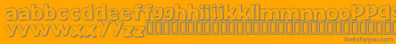 JustAnotherFont-Schriftart – Graue Schriften auf orangefarbenem Hintergrund