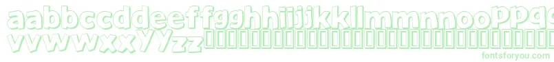 Fonte JustAnotherFont – fontes verdes em um fundo branco