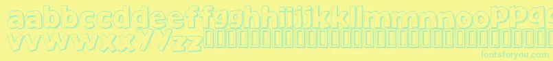 JustAnotherFont Font – Green Fonts on Yellow Background