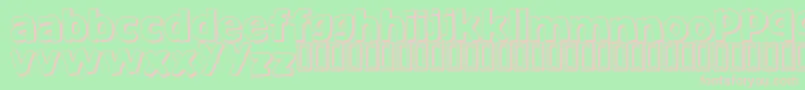 Fonte JustAnotherFont – fontes rosa em um fundo verde