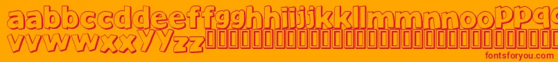 フォントJustAnotherFont – オレンジの背景に赤い文字