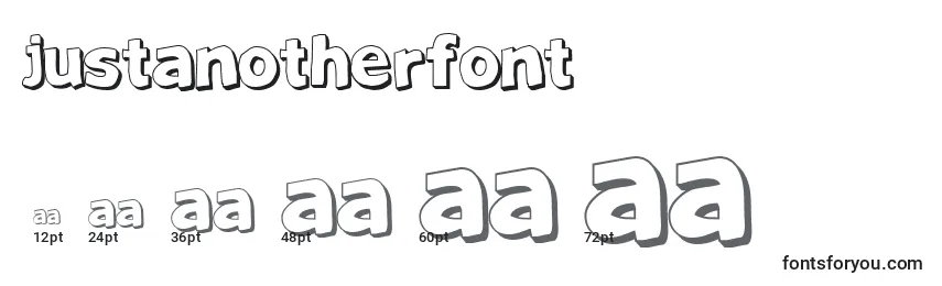 JustAnotherFont (131266) Font Sizes