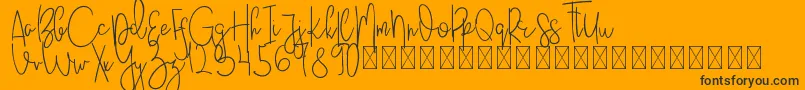 JustBecause PersonalUse Font – Black Fonts on Orange Background
