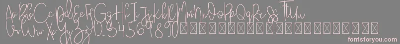 JustBecause PersonalUse Font – Pink Fonts on Gray Background