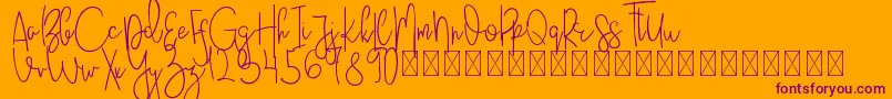 JustBecause PersonalUse Font – Purple Fonts on Orange Background
