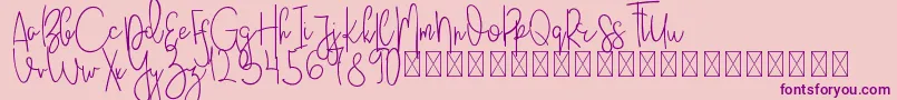 JustBecause PersonalUse Font – Purple Fonts on Pink Background