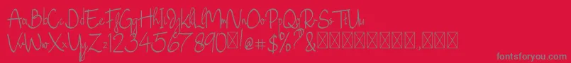 JustBlossom Font – Gray Fonts on Red Background