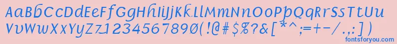 BillieRegular Font – Blue Fonts on Pink Background