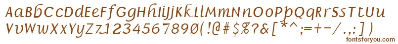 BillieRegular Font – Brown Fonts on White Background