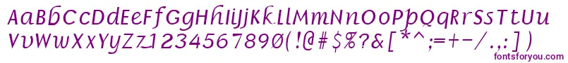 BillieRegular Font – Purple Fonts on White Background