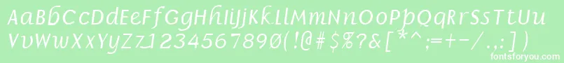 BillieRegular Font – White Fonts on Green Background