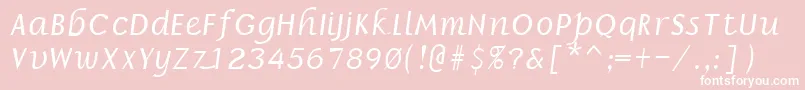 BillieRegular-Schriftart – Weiße Schriften auf rosa Hintergrund
