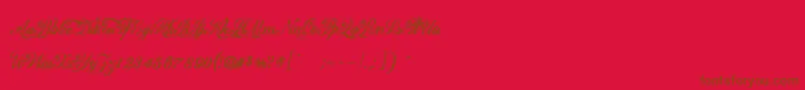 Justice by Dirt2-fontti – ruskeat fontit punaisella taustalla