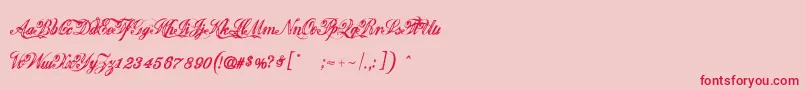 Justice by Dirt2 Font – Red Fonts on Pink Background