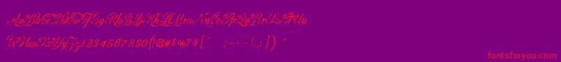 Justice by Dirt2 Font – Red Fonts on Purple Background