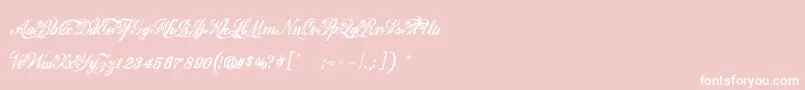 Justice by Dirt2 Font – White Fonts on Pink Background