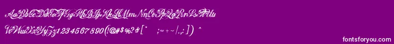 Justice by Dirt2 Font – White Fonts on Purple Background