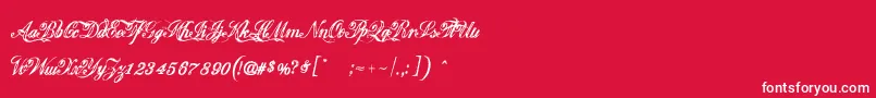 フォントJustice by Dirt2 – 赤い背景に白い文字