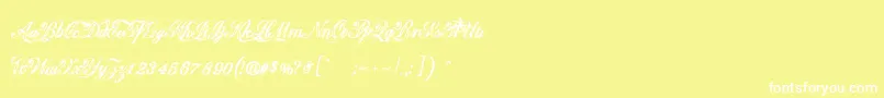 Justice by Dirt2 Font – White Fonts on Yellow Background