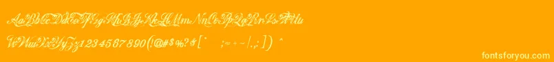 Justice by Dirt2 Font – Yellow Fonts on Orange Background