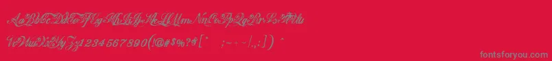 Justice by Dirt2 Font – Gray Fonts on Red Background