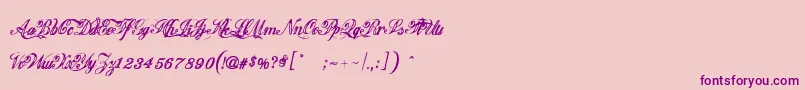 Justice by Dirt2-Schriftart – Violette Schriften auf rosa Hintergrund