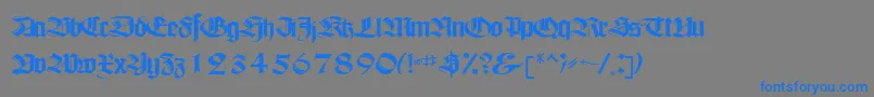 フォントjustice – 灰色の背景に青い文字