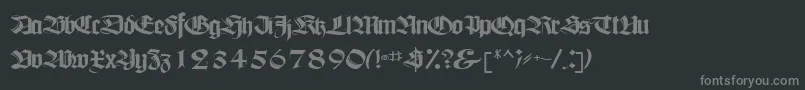 フォントjustice – 黒い背景に灰色の文字