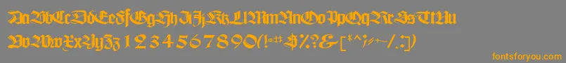 justice Font – Orange Fonts on Gray Background