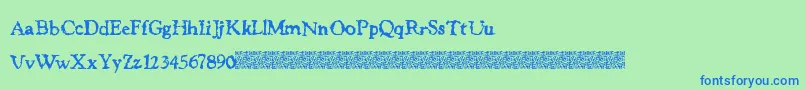 JusticeWanted Font – Blue Fonts on Green Background