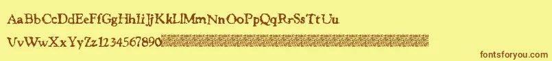 JusticeWanted Font – Brown Fonts on Yellow Background