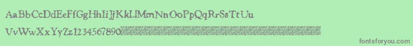 JusticeWanted Font – Gray Fonts on Green Background