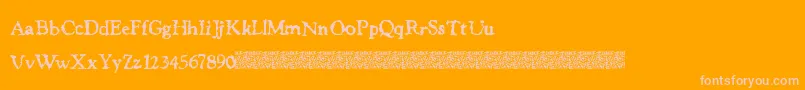 JusticeWanted Font – Pink Fonts on Orange Background
