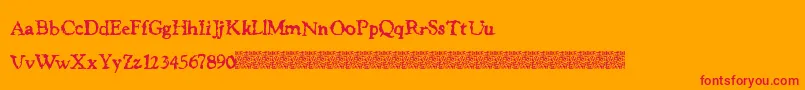 JusticeWanted Font – Red Fonts on Orange Background