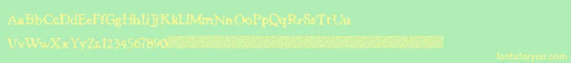 JusticeWanted Font – Yellow Fonts on Green Background
