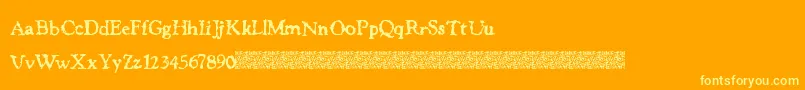 JusticeWanted Font – Yellow Fonts on Orange Background