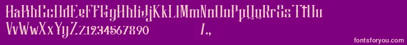 Justify Font – Pink Fonts on Purple Background