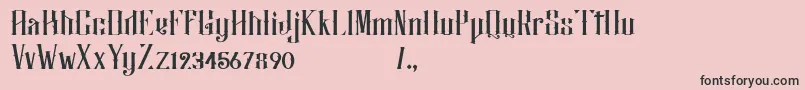 Justify Font – Black Fonts on Pink Background