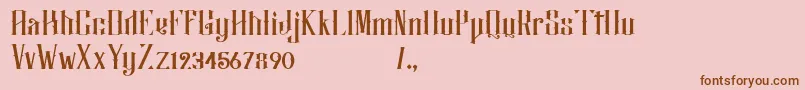 Justify Font – Brown Fonts on Pink Background