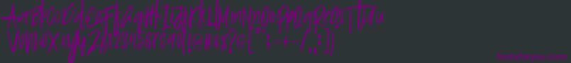 Police Justin Brush Font – polices violettes sur fond noir