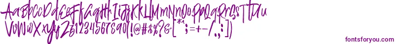 Justin Brush Font-fontti – violetit fontit