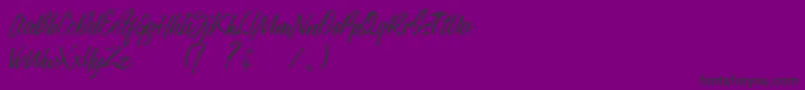 Justlyne Demo Font – Black Fonts on Purple Background